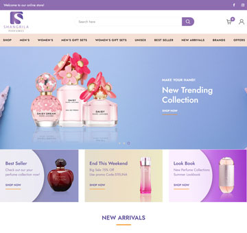 Shangrila Perfumes eCommerce website developers in Delhi